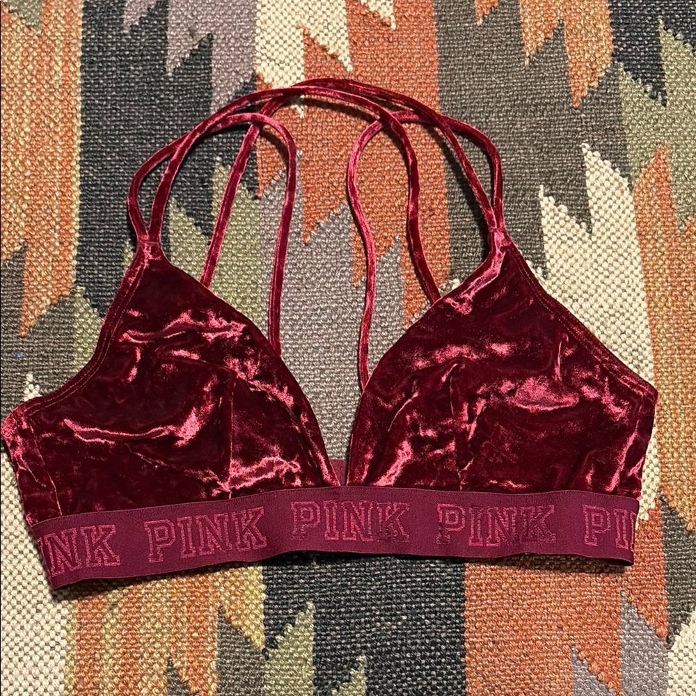PINK Victoria's Secret Red Velvet Bra